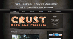 Desktop Screenshot of crustcafeandpizzeria.com